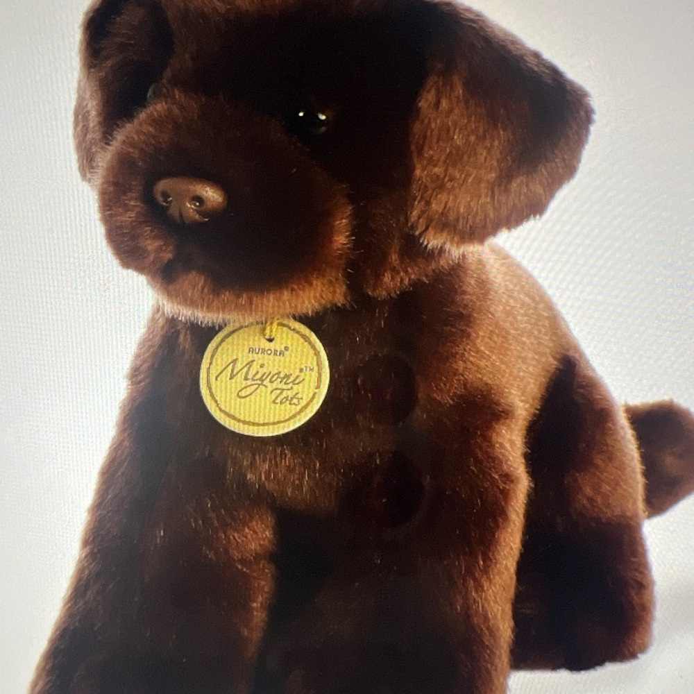 Chocolate Lab Plush Dog Toy 11” Aurora Miyoni NWT